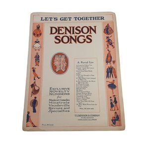 Lets Get Together 1924 Vintage Sheet Music Piano Voice Easy LIstening Songs